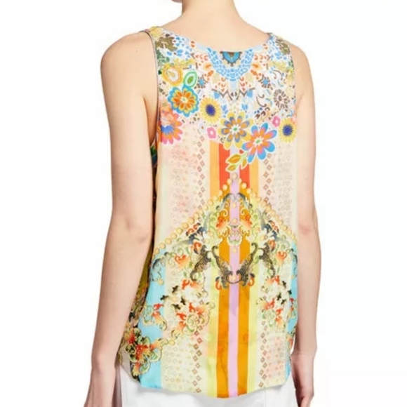 JOHNNY WAS TABITHA REVERSIBLE FLORAL PRINT TANK SIZE M - Picture 2 of 13